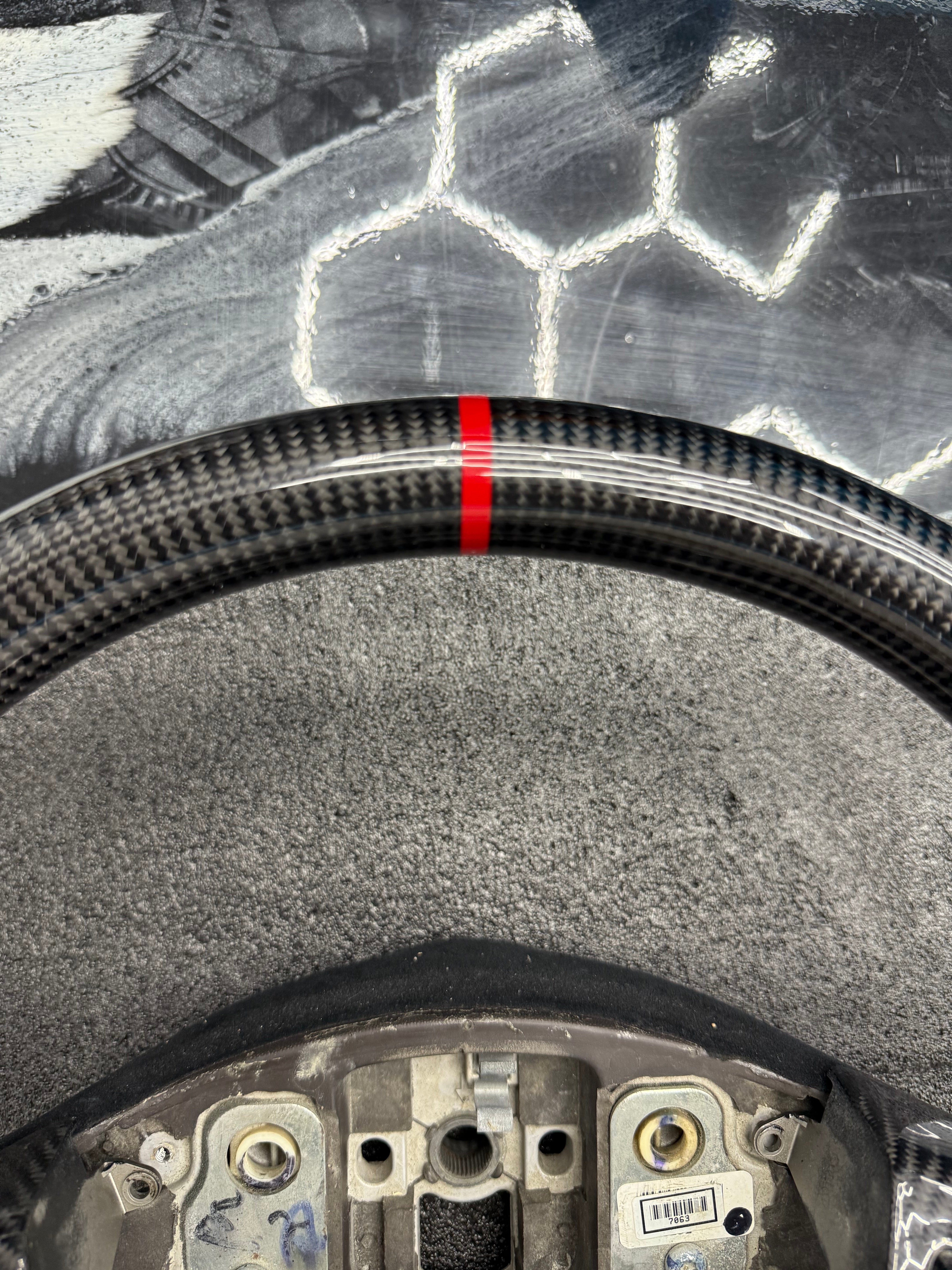 2003 - 2008 CTS, CTS-V V1 Custom Carbon Fiber Steering Wheel with Alcantara Suede Hand Grips / Carbon Fiber Rear Cover